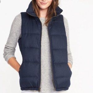 Old Navy womens XS navy puffer zip up outdoor spring vest